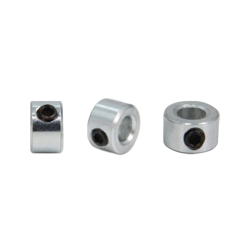 Zeberoxyz 8pcs 1/4" Bore Shaft Collars Sets-Screw Style Zinc Plated Solid Steel Lock Collars with 1/2" Outer Diameter and 5/16" Width for drive shafts, the automotive industry etc.(1/4", Zinc Plated) 1/4"