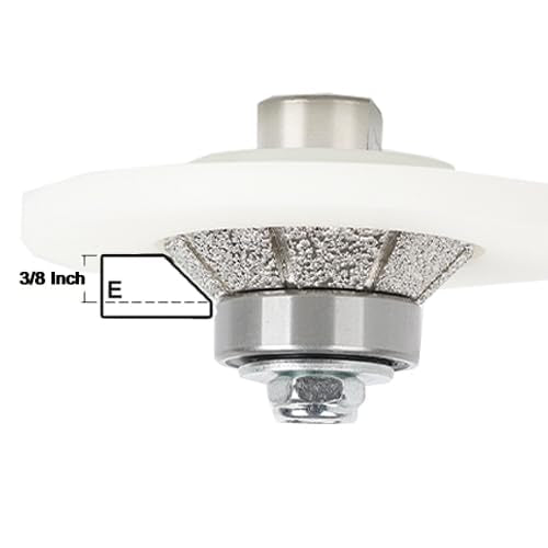 E Degree Bevel Edge Diamond Hand Profiler/Router Bits (E10(3/8")) E10(3/8")