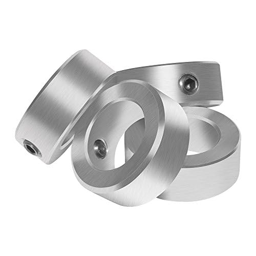 Bore Solid Steel Style Zinc Plated Set Screw Shaft Collars for Lawn Tractor,Garage Doors (zinc, 3/4")