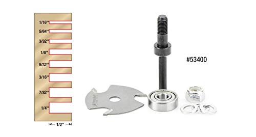 Amana Tool - 53407-1 Slotting Cutter Assembly 3 Wing x 1-7/8 Dia x 5/32 x 1/2" Shank