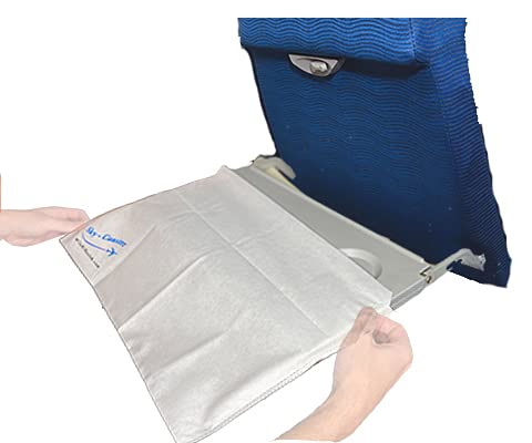 Disposable Airplane Tray Table Cover - Pack of 6 | Premium Medical Grade Material | Individually Packaged | Must Have Travel Essentials for Kids, Toddlers, and Adults