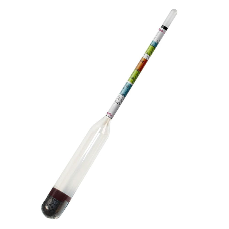Glass Triple Scale Hydrometer. Test The ABV, Brix & Gravity of Your Wine, Beer, Mead & Kombucha accurately (Hydro) Hydro