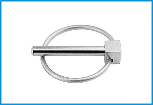 4/6Pcs Stainless Steel 316 Lynch Pin Fastener, Heavy Duty Marine Tractor Linch Pin Clips Shaft Locking Pin (Pin Diameter 1/4" ,6.3MM, 6) Pin Diameter 1/4" ,6.3MM