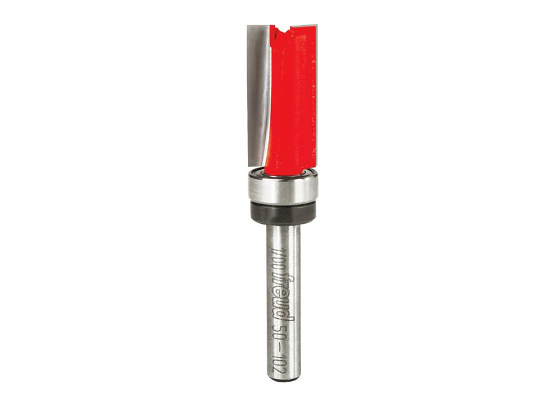 Diablo Flush Trim Router Bit with Top Bearing - Cuts Hardwood, Softwood, Plywood, Composite Materials - 1/2" Dia, 1/4" Shank, Tico Carbide, Anti-Buildup Coating - DR50102 1/2" Dia × 1/4" Shk x 2-5/8" L Top Bearing Flush