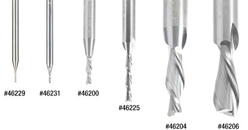 Amana Tool - 46225 Solid Carbide Spiral Plunge 1/8 Dia x 13/16 x 1/4 Shank x 2-1/2" Lo
