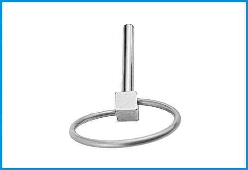 4/6Pcs Stainless Steel 316 Lynch Pin Fastener, Heavy Duty Marine Tractor Linch Pin Clips Shaft Locking Pin (Pin Diameter 1/4" ,6.3MM, 6) Pin Diameter 1/4" ,6.3MM