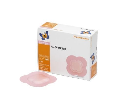 Smith+Nephew ALLEVYN Life Wound Dressing, 5" in X 5" in Box of 10 Medium