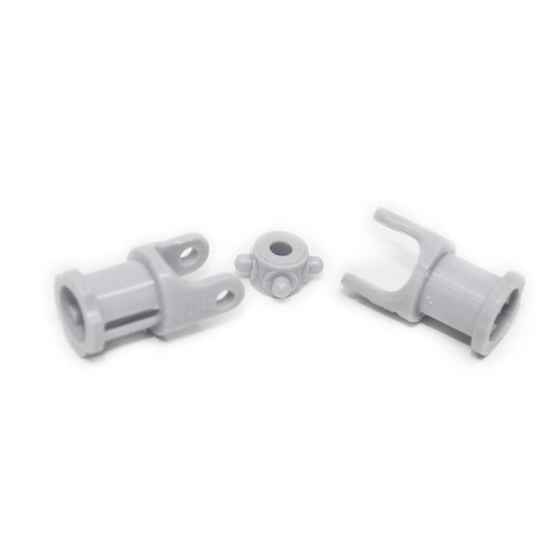 MOC Light Grey Universal Joint 3L Connector Coupler Shaft Compatible with legoeds Building Blocks 61903 62520c01 for Suspension Drive Differential Pack of 10pcs