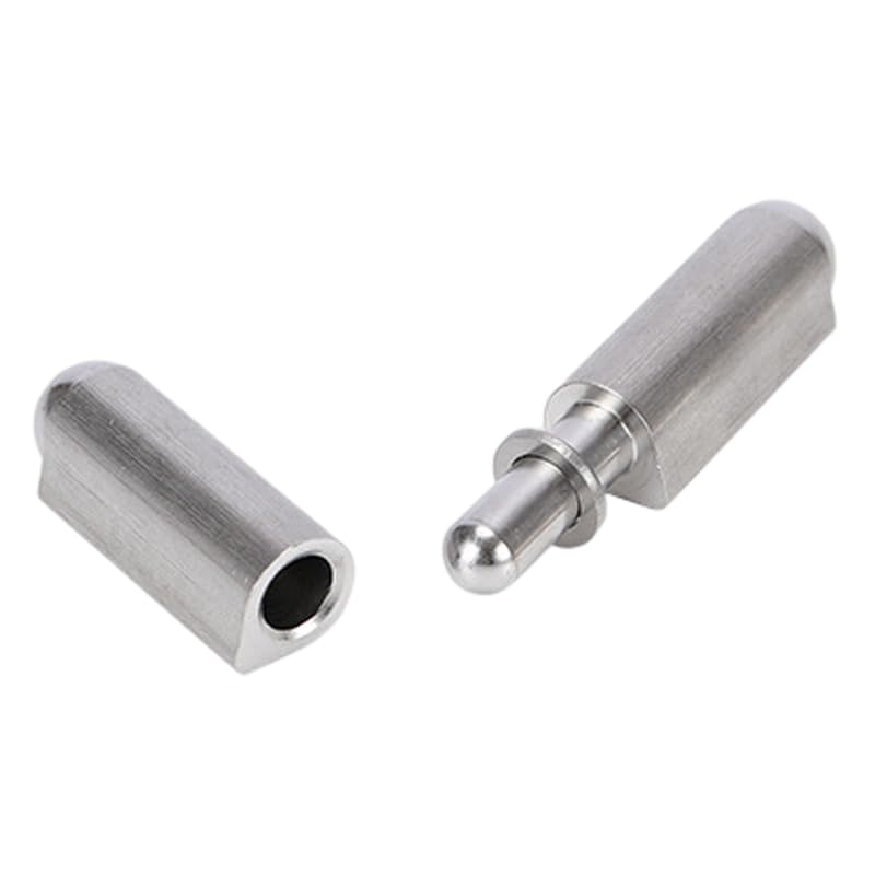 4 Pack 4" Weld On Bullet Hinges, Stainless Steel 304 Weldable Barrel Hinges, Heavy Duty Detachable Gate Door Hinge for Metal Swing Door, Trailer Ramp Gate, Dia 3/8" Pin
