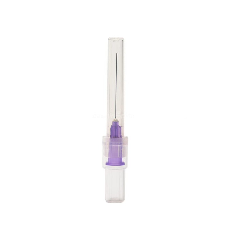 SNAWOP Dental Endo Irrigation Syringe Needle Tips 50PCS End-Closed Side Hole 23G/27G/30G (30G,Purple) 30G,Purple