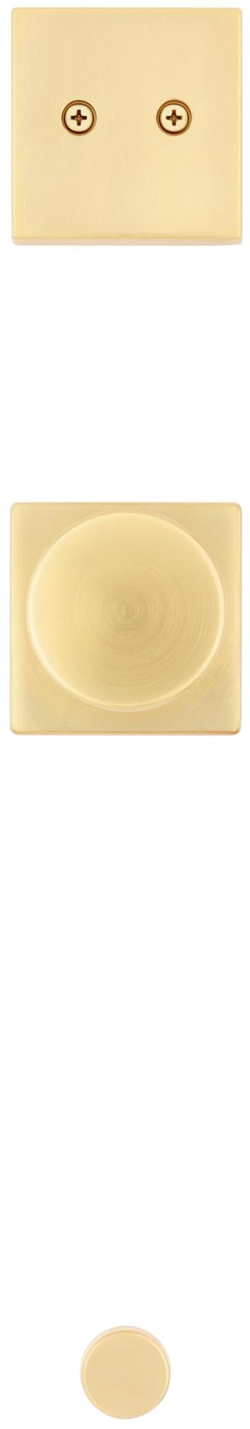 Kwikset 973PSKSQT-15 Dummy Interior Pismo Knob Trim with Square Rose Satin Nickel Finish