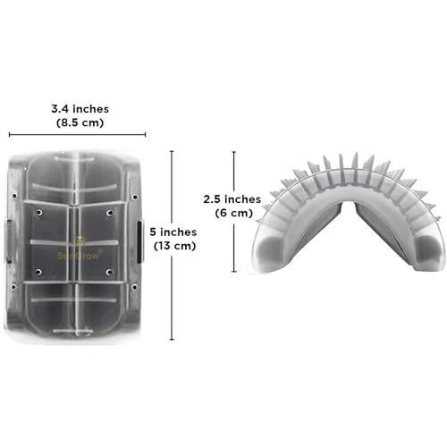 SunGrow Self-Grooming Brush for Ferrets & Cats, Light Gray Self Massager, Mountable to Corners and Flat Surfaces, Includes Brush, Catnip, Screws and Adhesive Tape (2 Pieces) 2 Pieces - PawsPlanet Australia