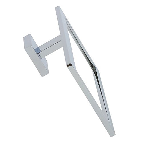 Gedy A070-13 Elba Modern Rectangular and Cromall Towel Ring, Chromed Brass