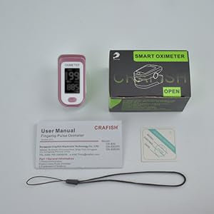 Pulse Oximeter Fingertip Blood Oxygen Saturation Monitor, Oximeter Finger Pulse Oximeter, LED Portable Oximeter with Lanyard (Rose Gold)