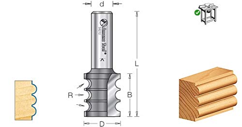 Amana Tool - 54210 Carbide Tipped Triple Bead 1/8 Radius x 7/8 Dia x 1" 4 Shank