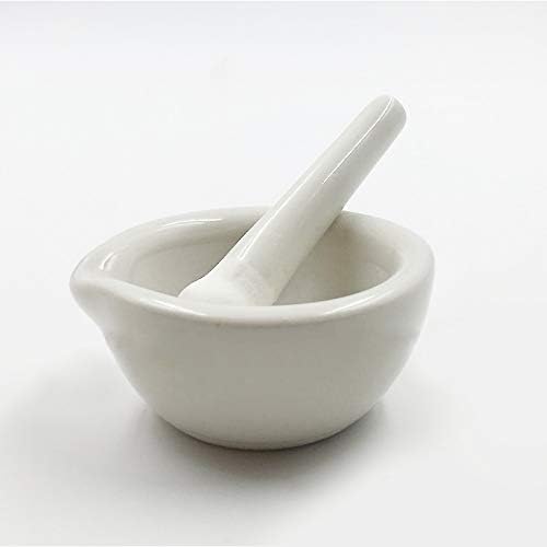 2pcs 2.36inch Ceramics Spice Mill Grinder Set Bowls with Brushes, Handheld Seasoning Mills Grinder, Pill Crusher, Kitchen Mortar and Pestle Tools Set
