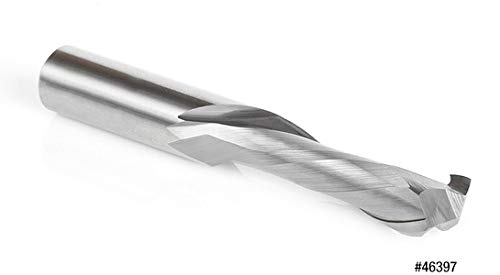 Amana Tool - 46393 CNC Solid Carbide Mortise Compression Spiral 1/4 Dia x 1" 4 Sha