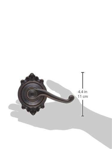 SCHLAGE F10 FLA 716 BRK Brookshire Collection Flair Passage Lever, Aged Bronze