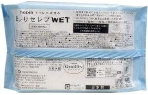 Nepia Ass Celebrity WET Refill 60 Sheets Flushable in the Toilet (Set of 2) - NewNest Australia