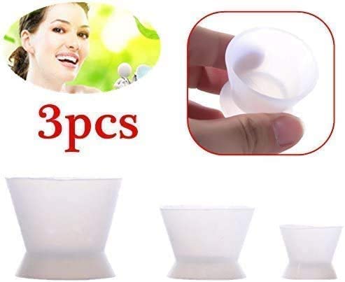 Flexible Dental Lab Silicone Mixing Cup Acrylic NonStick Bowl Dappen Dish (3PCS)