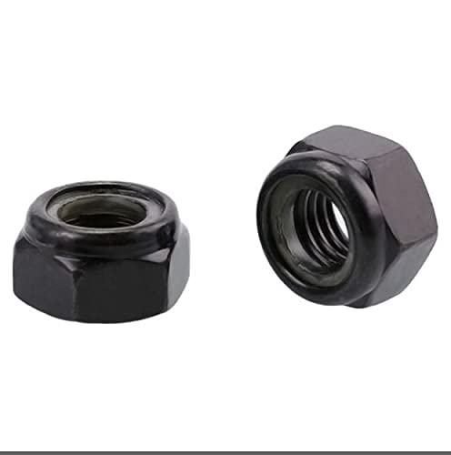 cSeao 100pcs Black M4 X 0.7MM Nylon Lock Nuts Inserted Hex Self Clinching Lock Nuts M4 100pcs