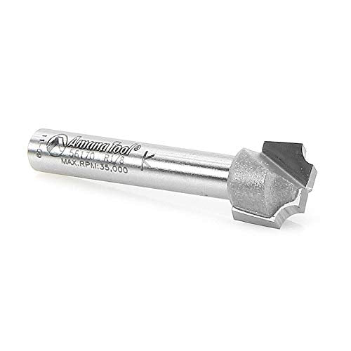 Amana Tool - 56170 Carbide Tipped Plunge Beading 1/8 Radius x 1/2 Dia x 3/8 x 1/4" Sha 1/8 Radius x 1/2 Dia x 3/8 x 1/4"