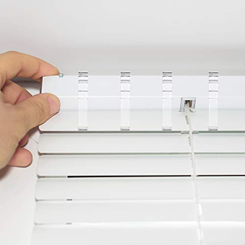 2.5 Inch Valance Clips Window Blind Clips Clear Plastic Valance Retainer Clips Hidden Valance Clips for Horizontal Blind Valance (12 Pieces) 12