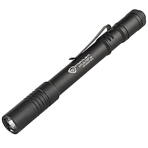 Streamlight 66133 Stylus Pro USB 350-Lumen Rechargeable White LED Pen Light for Inspectors, Law Enforcement, and Everyday Use with USB Wall Charger, and Nylon Holster, Black