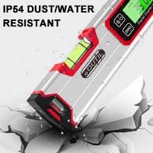 Digital Level and Protractor, 12 Inch IP54 Protected Electronic Bubble Inclinometer Angle Finder with Large LED Backlight and Magnetized V-Groove Base（Red） Red