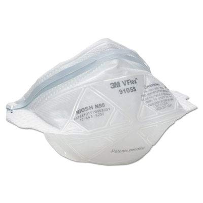 3M VFlex 9105 N95 Particulate Respirator 1 Count (Pack of 50) White