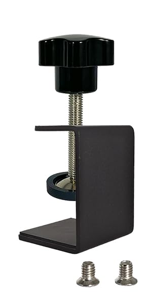 Heavy Duty Metal C-Clamps for Woodworking, Table Saw Fence Clamps with Protective Pad, 2 Pack Table Clamps for Fixed Acrylic Sheets, Plexiglass Sheets, Plastic Sheets, Wood Sheets 2 P