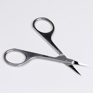 Made In Germany, Solingen Axion Concord Shape Eyebrow Scissors/Prep Tip Warping, Ultra Fine Point, Classic Smoke Finish # slg008985fba - NewNest Australia