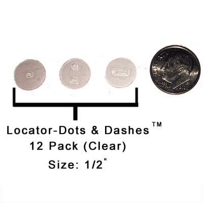 Locator Dots & Dashes - Raised Tactile Dots & Dashes Computer Gaming Keyboard Location Learning Stickers – 12 Pack, Clear, Single Dots x 4, Double Dots x 4, Dashes x 4, Made in USA - NewNest Australia