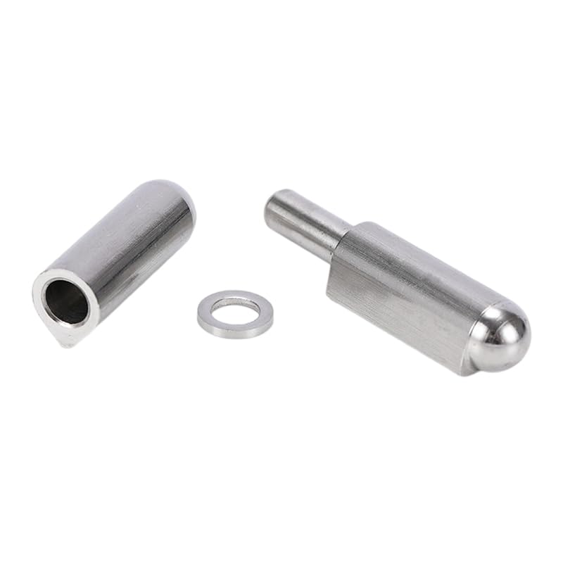 4 Pack 4" Weld On Bullet Hinges, Stainless Steel 304 Weldable Barrel Hinges, Heavy Duty Detachable Gate Door Hinge for Metal Swing Door, Trailer Ramp Gate, Dia 3/8" Pin