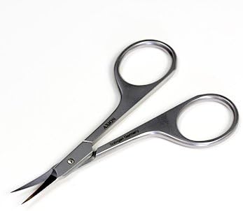Made In Germany, Solingen Axion Concord Shape Eyebrow Scissors/Prep Tip Warping, Ultra Fine Point, Classic Smoke Finish # slg008985fba - NewNest Australia