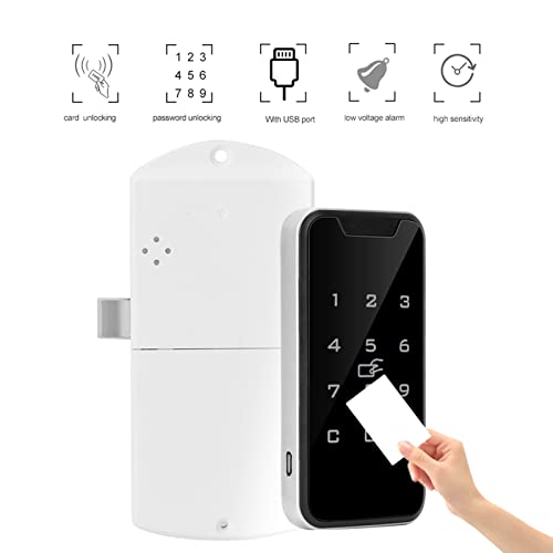 Electronic Cabinet Lock Kit Digital Touch Keypad Lock Code,Fingerprint Door Lock, RFID Password Electronic Door Lock Digital Keypad Code Security Lock Keyless Entry Door Lock Electronic Keypad Lock