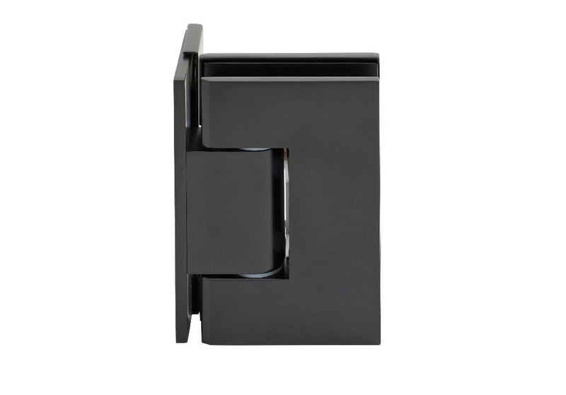 CRL MEL324MBL Matte Black Melbourne Adjustable Wall Mount Offset Back Plate with Cover Plate Hinge