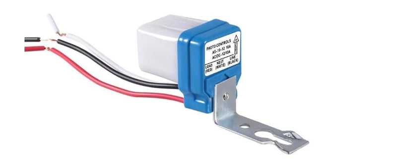 5 Pcs AC DC 12V 10A Auto On/Off Photocell Light Switch Photocell Photo Switch Photoelectric Switch Photocell Control Light Sensor Switch Dusk to Dawn Photocell Sensor (AC DC 12V)