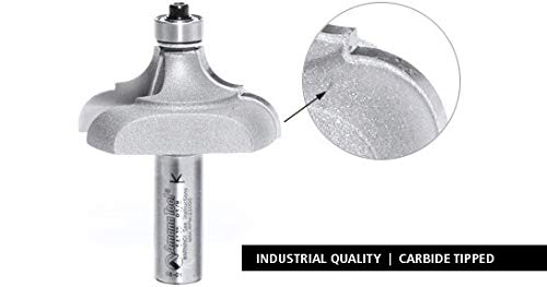 Amana Tool - 54134 Carbide Tipped Classical Cove & Bead 1/4 x 3/16 Radius x 1-3/8 Dia x 11 1-3/8 D x 11/16 CH x 1/2 Inch SHK