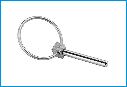 4/6Pcs Stainless Steel 316 Lynch Pin Fastener, Heavy Duty Marine Tractor Linch Pin Clips Shaft Locking Pin (Pin Diameter 1/4" ,6.3MM, 6) Pin Diameter 1/4" ,6.3MM