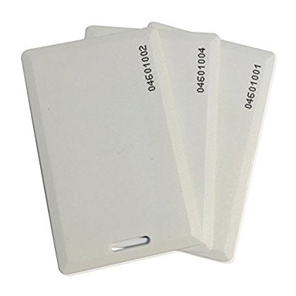 10 pcs 26 Bit Proximity Clamshell Weigand Prox Swipe Cards Compatable with ISOProx 1386 1326 H10301 format readers and systems. Works with the vast majority of Keyless entry access control systems