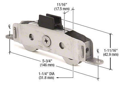 Milgard SS7710-XCP2 1-1/4" Stainless Steel Sliding Glass Door Roller - Fits Doors - pack of 2