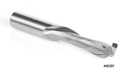 Amana Tool - 46393 CNC Solid Carbide Mortise Compression Spiral 1/4 Dia x 1" 4 Sha