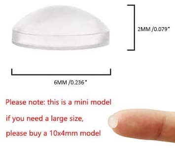 Self-Adhesive Clear Rubber Feet Tiny Bumpons 0.25" in Diameter x 0.079" Height PACK/100pcs (6x2mm 100pcs) 6x2mm 100pcs 100