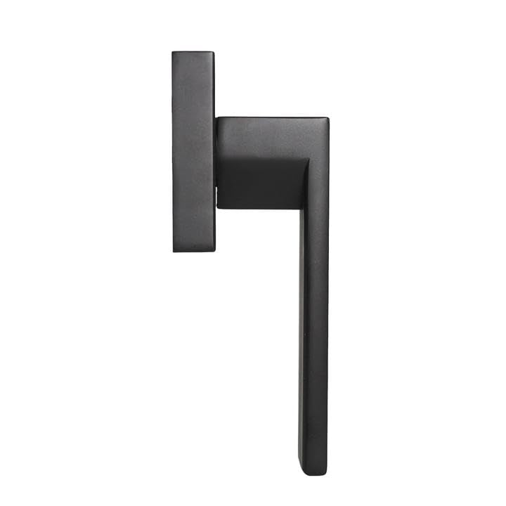 Probrico Matte Black Square French Doors Half-Dummy Handles, Heavy Duty Closet Balcony Pantry Hardware, Non-Turning Stainless Steel Single Dummy Levers(Exposed Screws, 4 Pack)