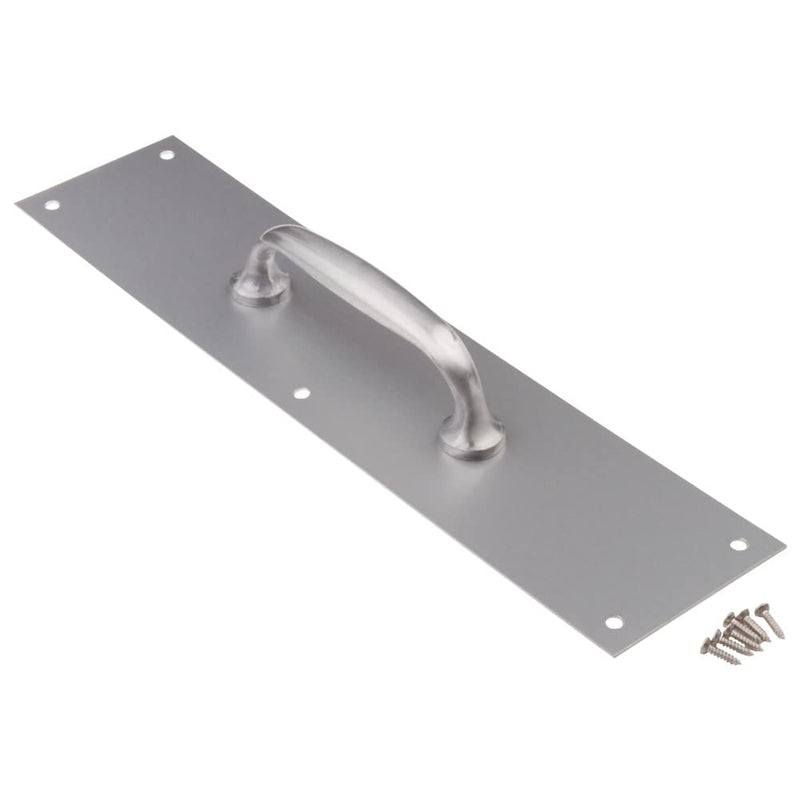 National Hardware Door Pull Plate for Door Handles on Front and Back Doors, Commercial Door Pull Handle for Swinging Doors or High Traffic Areas, N270-404 in Satin Aluminum,Oil-Rubbed Bronze,6"x30"