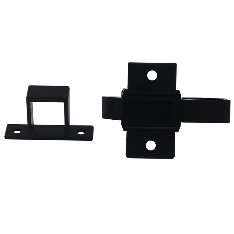 Self-Closing Latch, Security Pull Ring Spring Bounce Door Bolt for Window Shed, Gate Toilet, Bedroom and Pet Dog cage (Black) 2PCS Black
