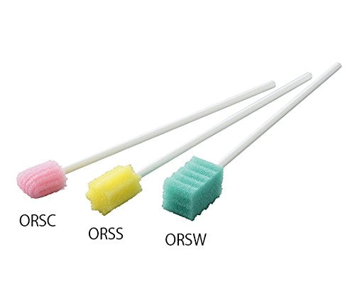 As One 7-4305-01 Navis Navisuke Oral Care Sponge, Pink, Individual Packaging, Plastic Shaft, Pack of 50 - NewNest Australia