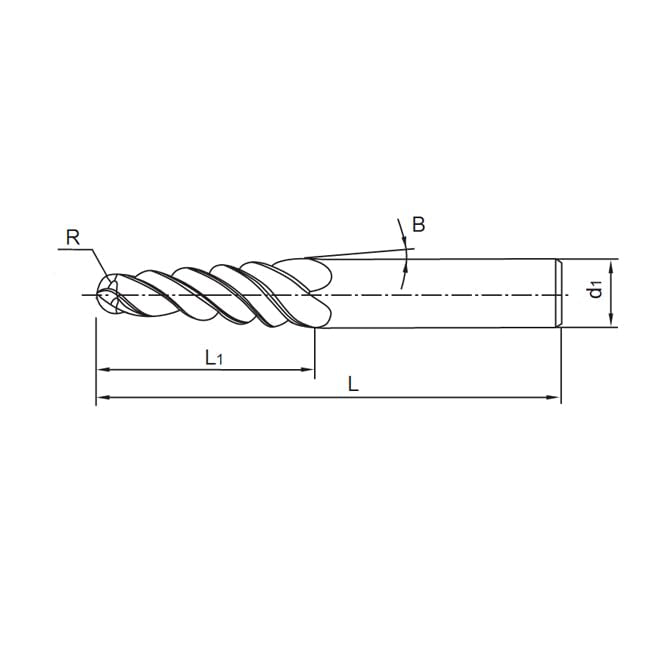 5Pcs Tapered Ball Nose End Mill Set - 1/8" Shank, 0.25mm Radius (0.5mm Tip Diameter), 5.09° Per Side Angle - Premium CNC Router Bits for Precision 3D Woodworking and Detail Carving, R=0.25mm