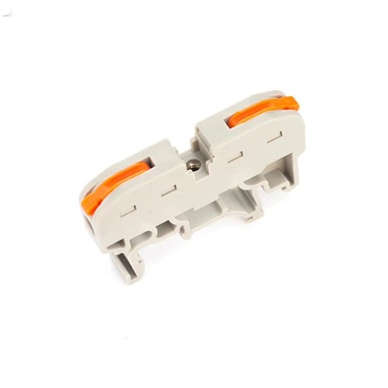 DIN Rail Terminal Blocks,Universal Compact Wire Wiring Connector (40 pcs connectors+4 pcs Article in Parallel+4 pcs Digital Identification+2 pcs Fixed clamp+40 pcs Screw) 40 pcs connectors